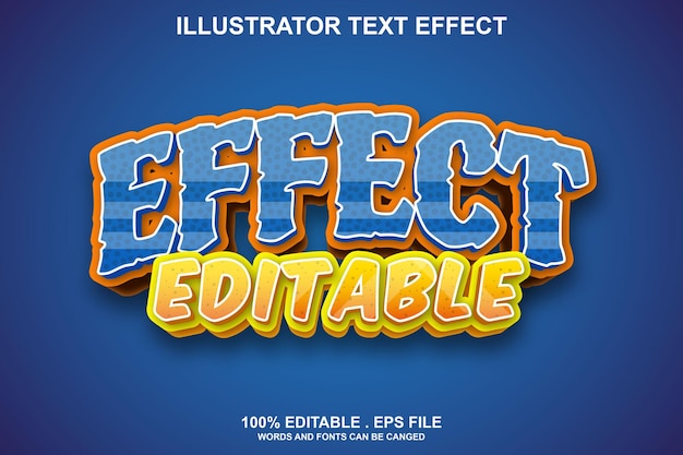 effect editable text effect editable