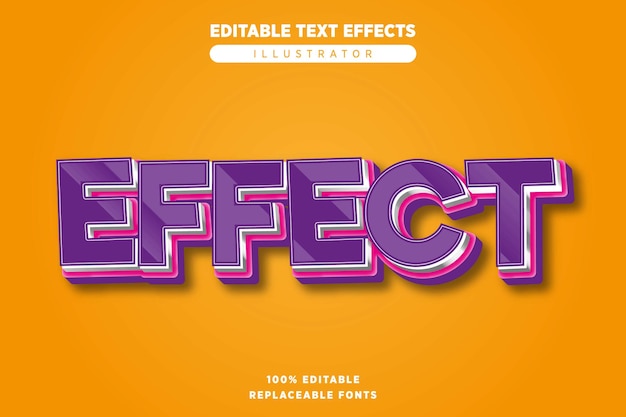 Effect text effect editable