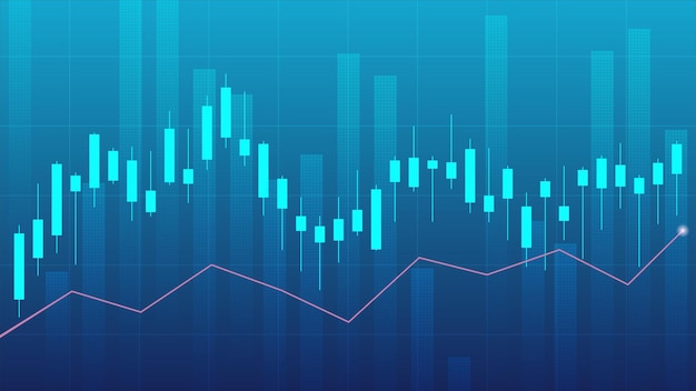 Effectenbeurs of forex handelgrafiek in grafisch concept