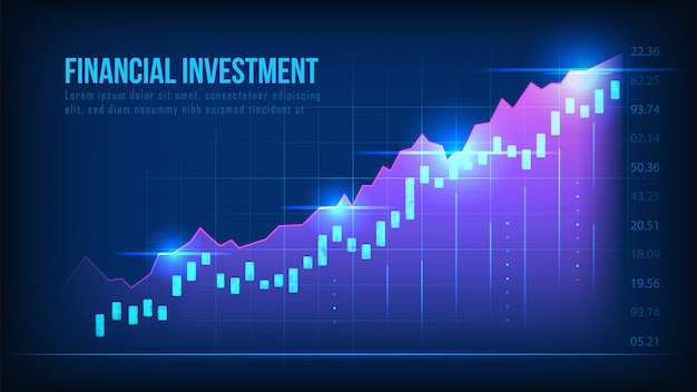 Effectenbeurs of forex trading grafiek in grafisch concept