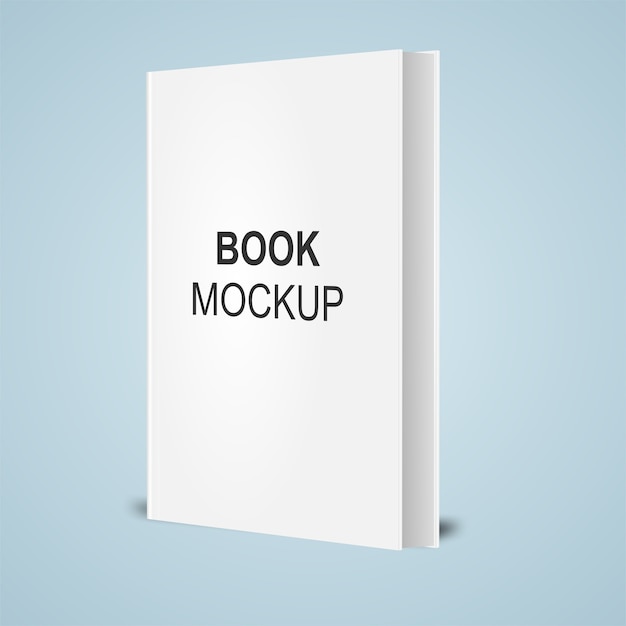 Effen witte vector mockup boek staande positie