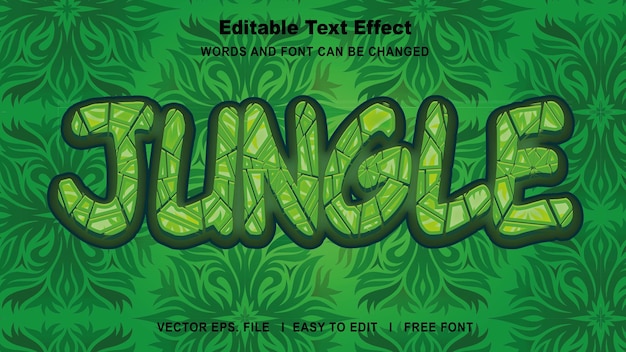 Vector effet de style de texte verte vecteur premium