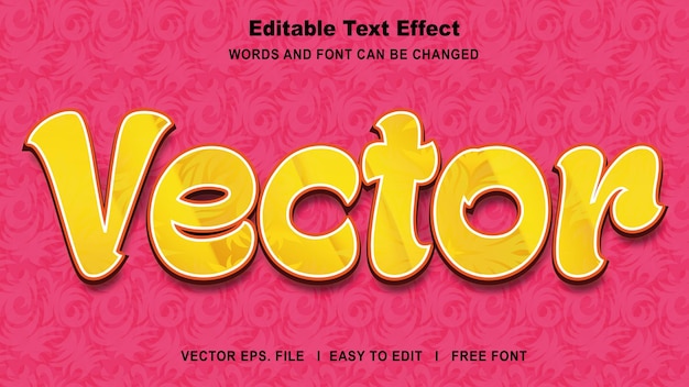 Effet de texte modifiable modern sweet Vecteur Premium