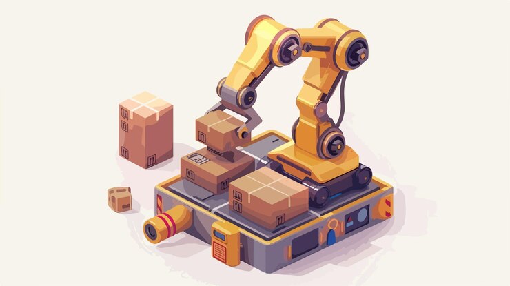 効率的な工場ロボット包装と準備プロセス