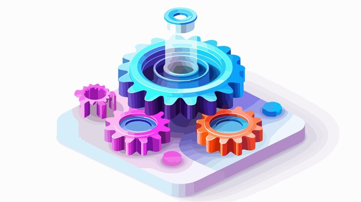 Vector efficient work process screening with gears on filter funnel