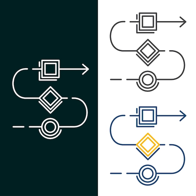 Efficient Workflow Vector Icon Design