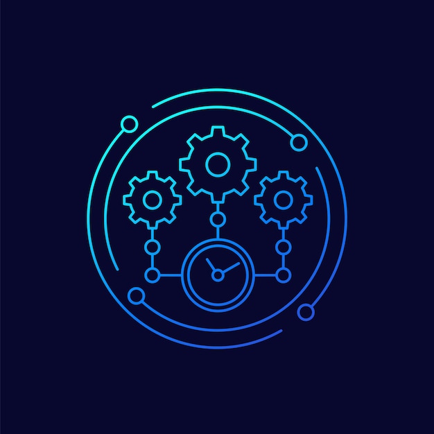 Efficiëntie effectieve operaties lijn vector pictogram