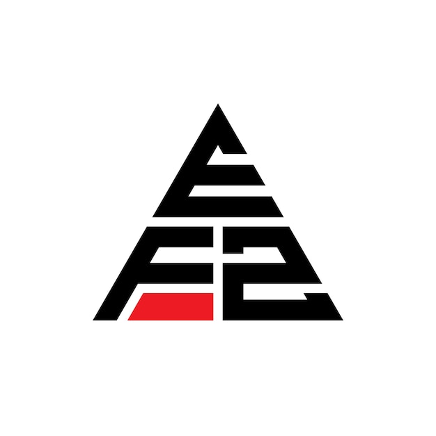 EFZ triangle letter logo design with triangle shape EFZ triangle logo design monogram EFZ triangle vector logo template with red color EFZ triangular logo Simple Elegant and Luxurious Logo