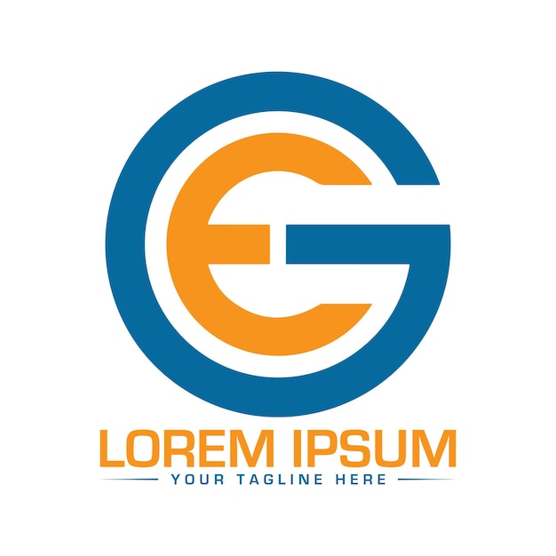 EG 글자 로고 디자인 GE 알파 로고 디자인