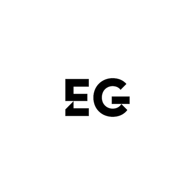 EG monogram logo design letter text name symbol monochrome logotype alphabet character simple logo