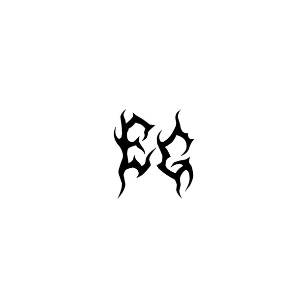 Vector eg monogram logo ontwerp brief tekst naam symbool monochroom logo alfabet karakter eenvoudig logo