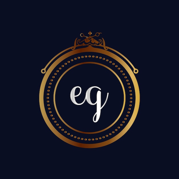 EG Monogrammen logo, salon, Luxury Cosmetics Spa Beauty vector sjabloon