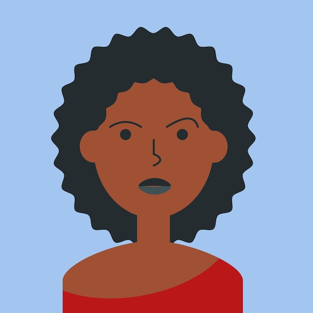 Egale kleur vrouwen portret Jong meisje Afrikaanse etniciteit gezicht avatar Characters for web video game