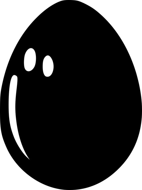 Egg Black and White Vector illustration