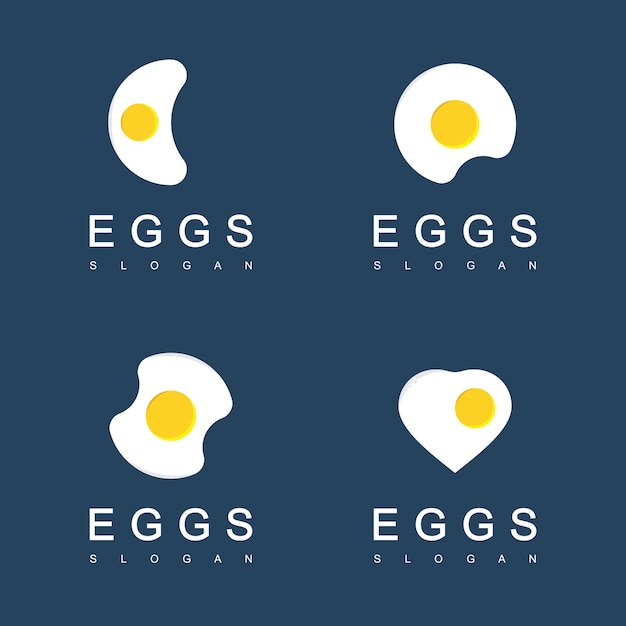 Vector egg breakfast logo template