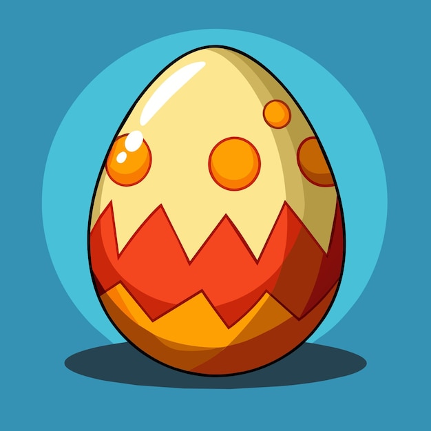 An egg in cartoon style