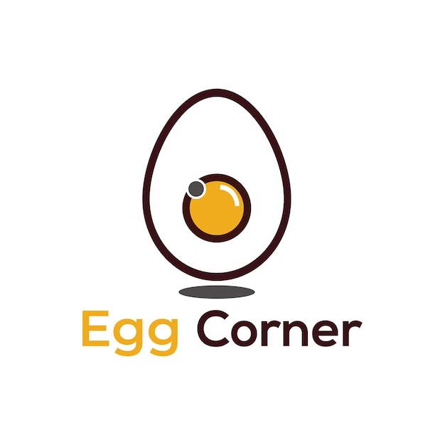 Vector egg corner logo design template