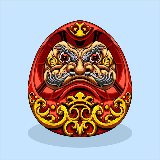 Egg Daruma Vector