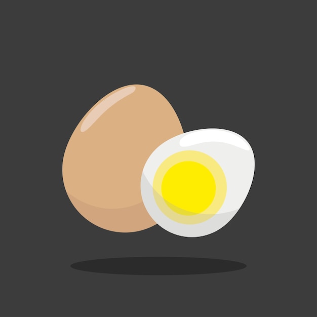 egg and egg slice vector