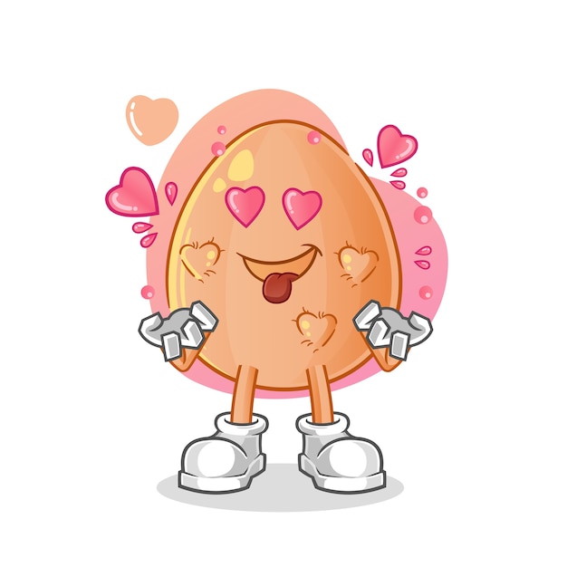 Egg fallin love . cartoon character