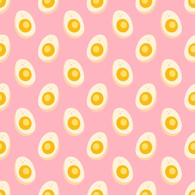 Egg Healthy food Diet ingredient Kitchen cook eat Seamless pattern texture background