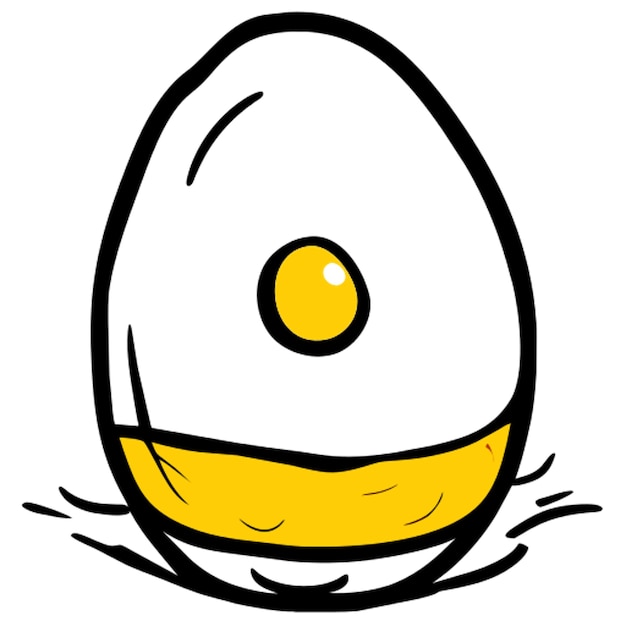 Vector egg icon doodle fill