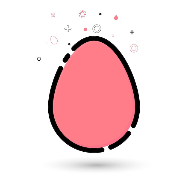 Modello di progettazione grafica dell'icona dell'uovo illustrazione vettoriale del simbolo dell'app di segno di pasqua