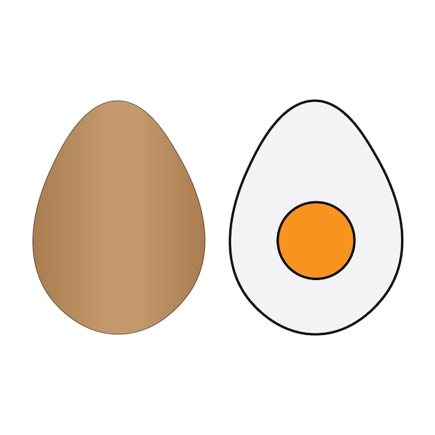 계란 아이콘 로고 벡터 디자인 서식 파일