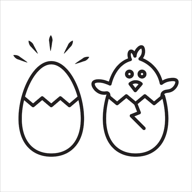 egg icon simple design art eps 10