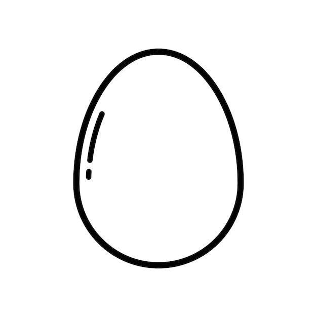 Vettore modello di disegno vettoriale dell'icona dell'uovo su sfondo bianco