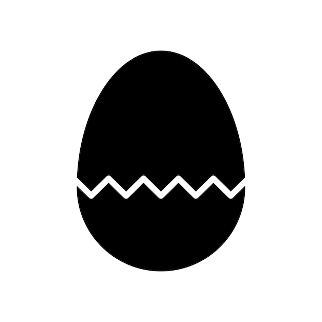 шаблон векторного дизайна иконки яйца на белом фоне
