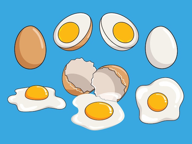 Egg illustrations cartoon