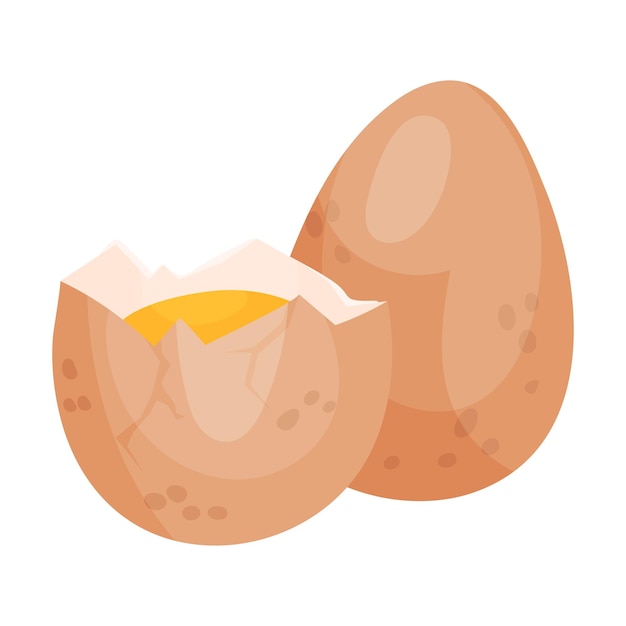 Egg ingredient for gnocchi preparation vector illustration