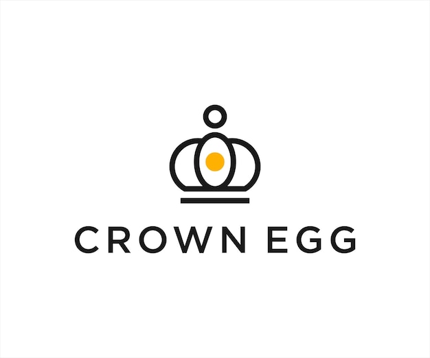 egg king logo or crown icon