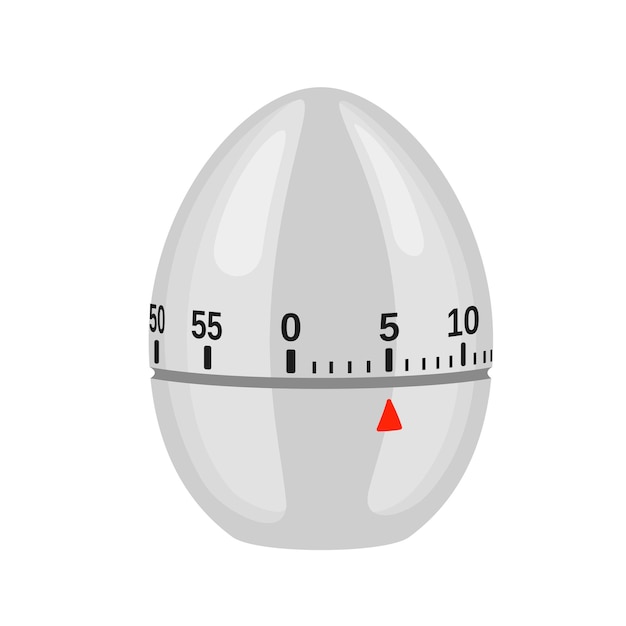 Egg kitchen timer icon Flat illustration of egg kitchen timer vector icon for web design