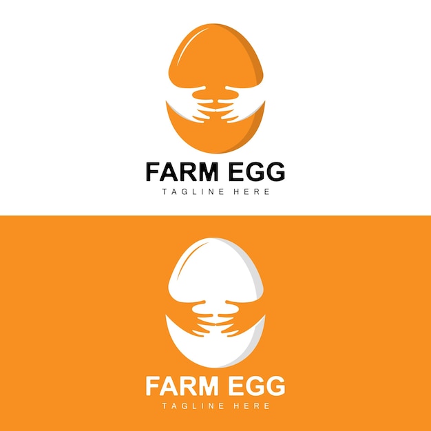 Vector egg logo egg farm design chicken logo asian food vector