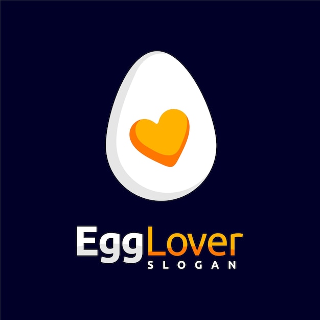 Egg lover logo with modern concept