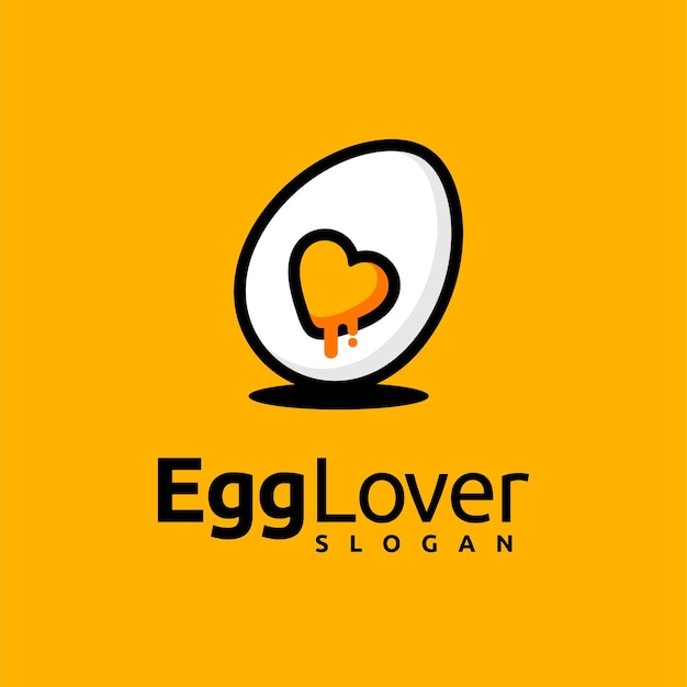 Vector egg lover logo with modern concept