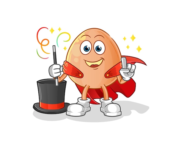 Egg magician illustration character vector