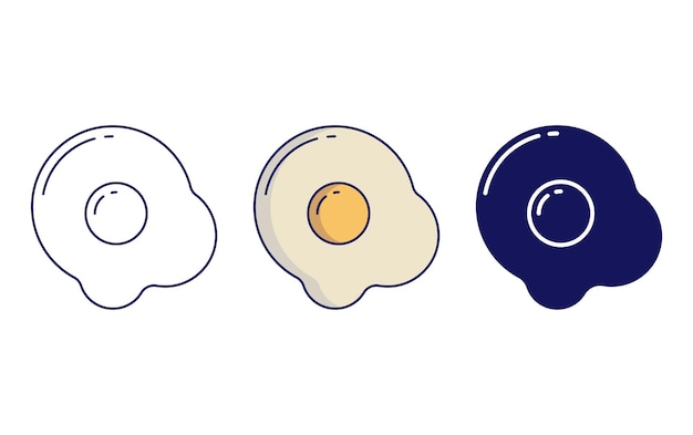 Egg omelette vector icon