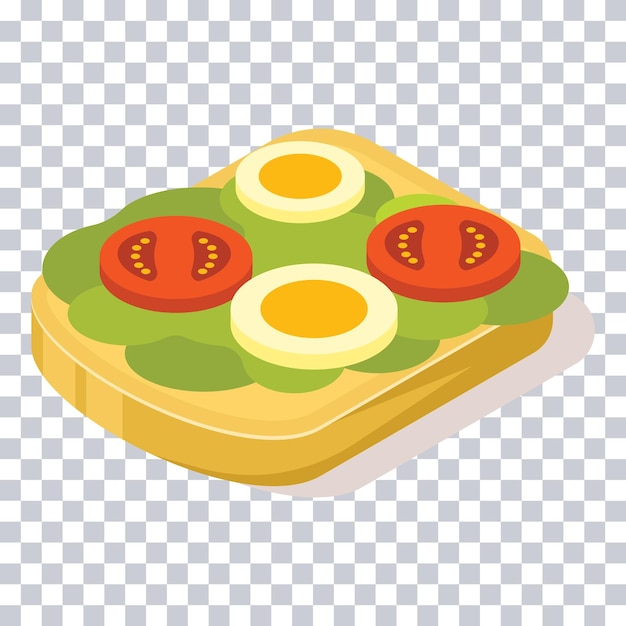 Egg toast illustration