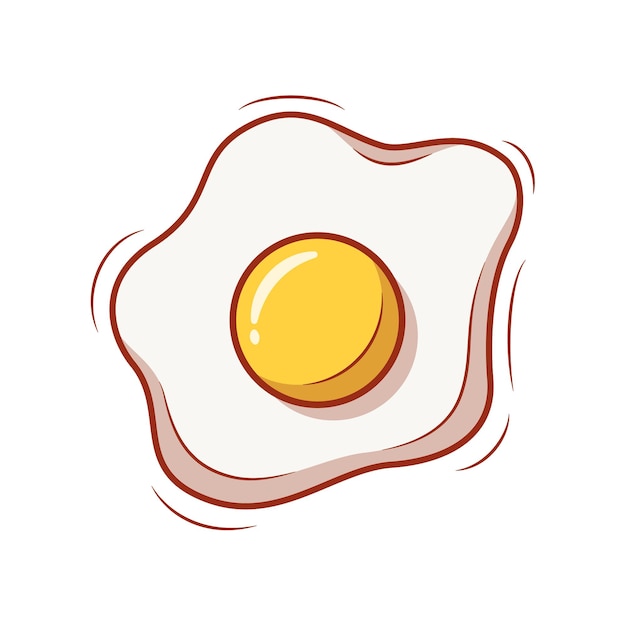 Egg Yolk Vector Illustration Cartoon Icon