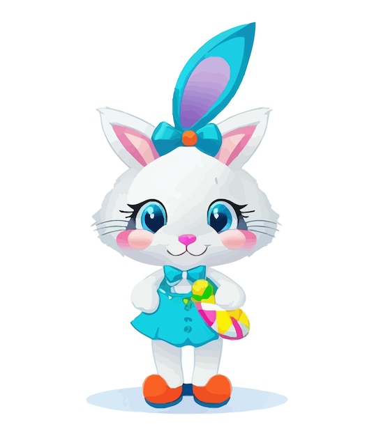 Eggciting Easter Fun Playful Bunny Ears and Colorful Eggs Vector Illustrations for Kids and Adults