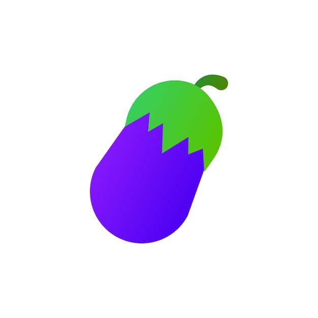 Vector eggplant brinjal icon vector illustration eps