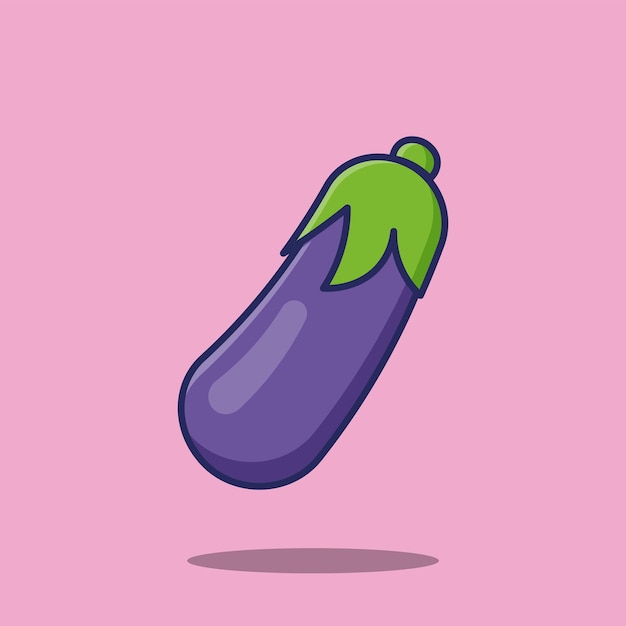 Eggplant cartoon illustration