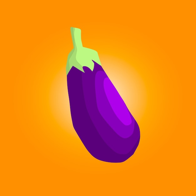 Eggplant Cubism Illustration For your design work