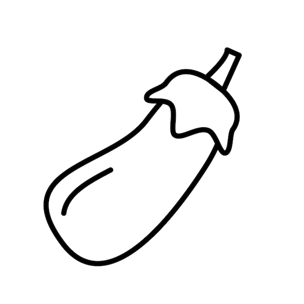 Eggplant line icon outline vector sign on white background