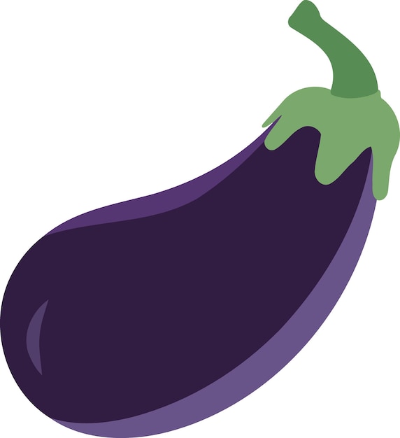 Eggplant purple food isolated white background