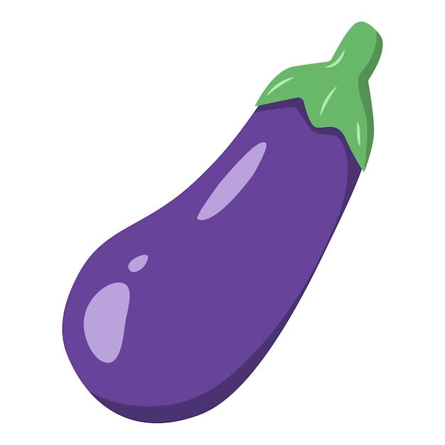 Vector eggplant vector clipart color illustration on gardening vegetables vegetarian food