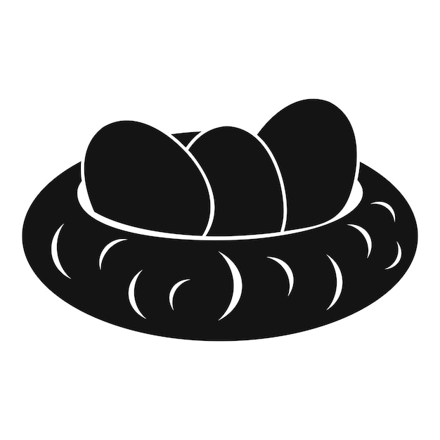 Vector eggs in the nest icon simple illustration of eggs in the nest vector icon for web